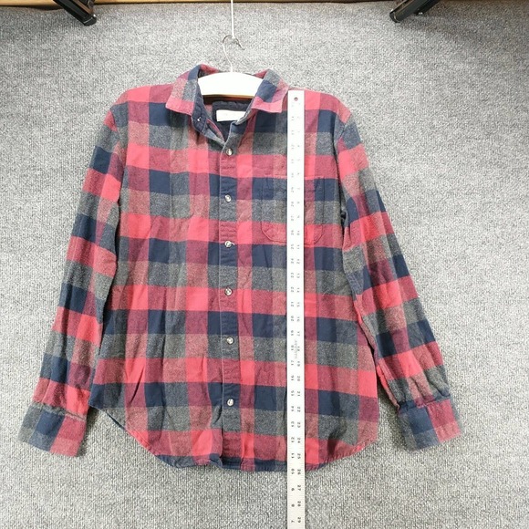 Tallwoods Bruno Milano Men's Flannel Button-Up Shirt Multi Small Check Cotton - Picture 11 of 13